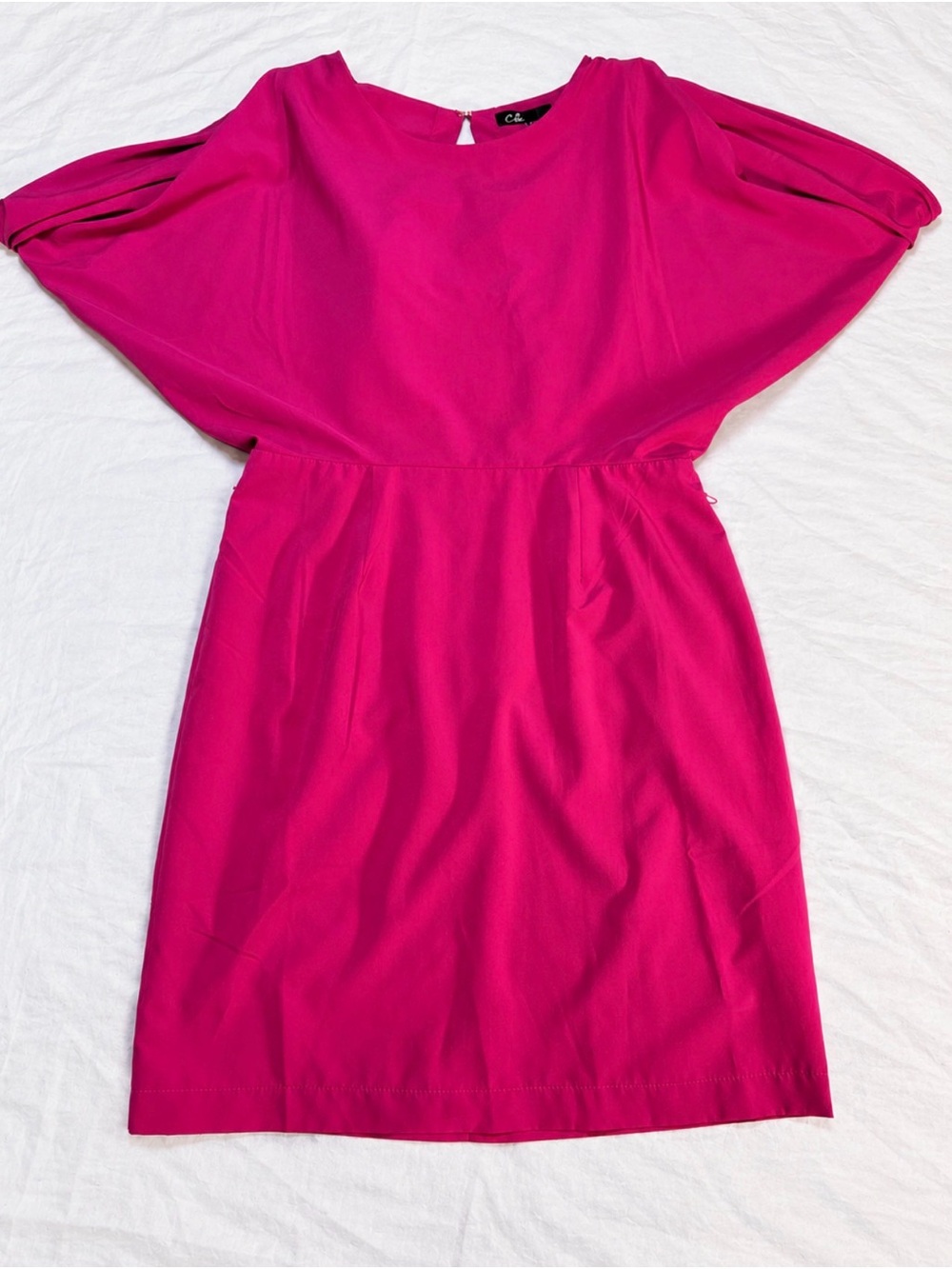Magenta Open Back Cutout Sleeve Cocktail Dress Size Small